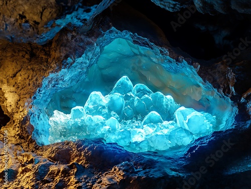 iceberg in the cave