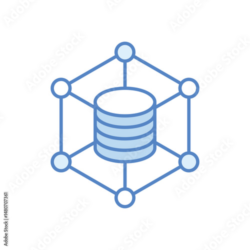Data Network Vector icon