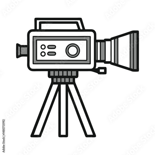Movie camera vector
