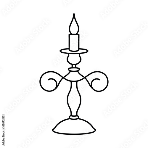 candle holder design line art