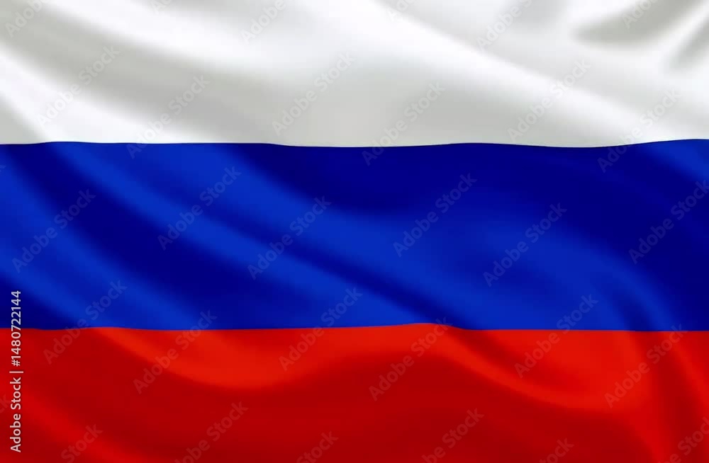 A flag of russia waving smoothly 
