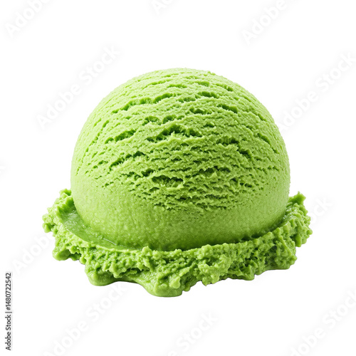 fresh green ice cream