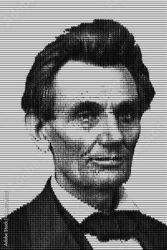 Squiggle Abraham Lincoln SVG – Artistic US President Vector Line Portrait for Historical, Patriotic, or Educational Designs