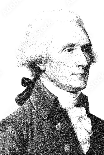 Stipple Dot Portrait of Thomas Jefferson SVG – Founding Father Vector for Retro, Patriotic, and Educational Design Projects