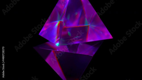 Abstract Glass Pyramid. Computer generated 3d render
