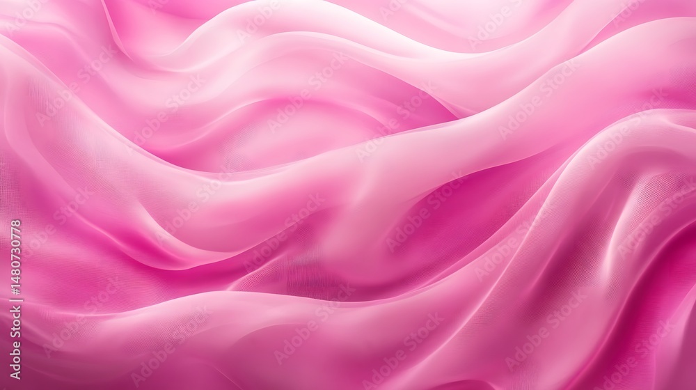 Fototapeta premium Close-up view of soft, flowing pink fabric folds.