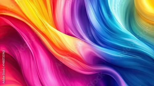 Wallpaper Mural A vibrant abstract background with swirling colors and fluid shapes, reminiscent of an energetic paint splatter Torontodigital.ca