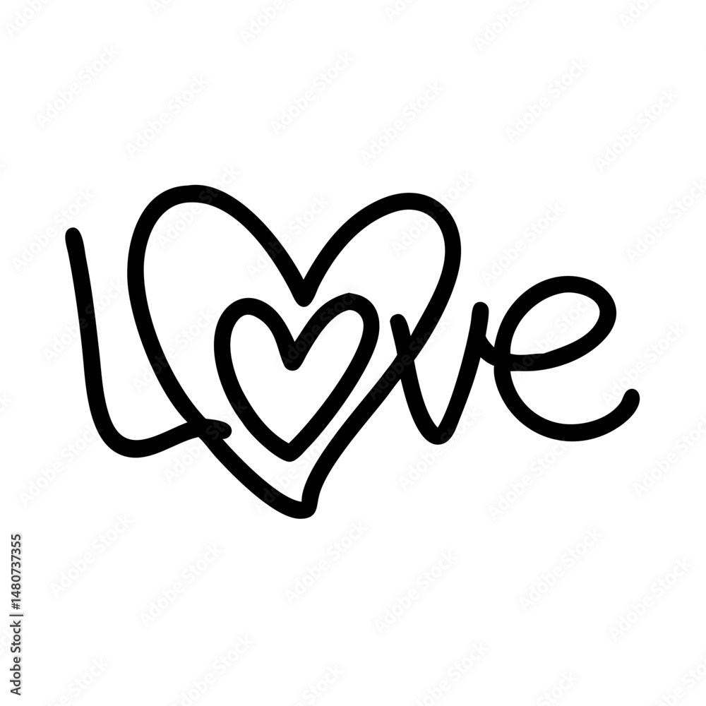 Minimalist black outline vector icon of the word Minimalist black outline vector icon of the word