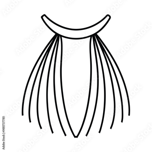 angel wings vector fringed trim sketch line art vector