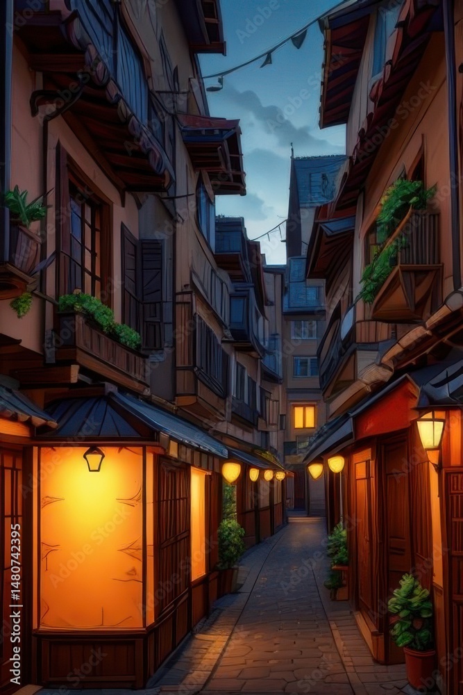 Fototapeta premium street in the old town