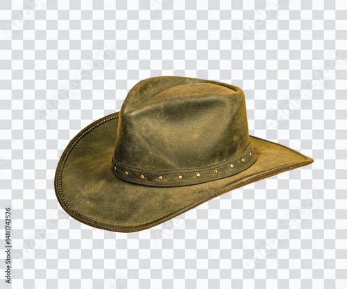 Leather Cowboy Hat Western Fashion Accessory