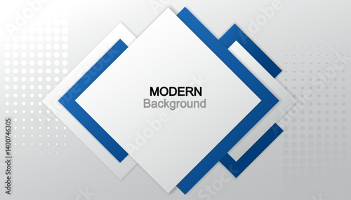 Modern design of blue line pattern on white background for gray business card, poster or brochure. Art & Illustration