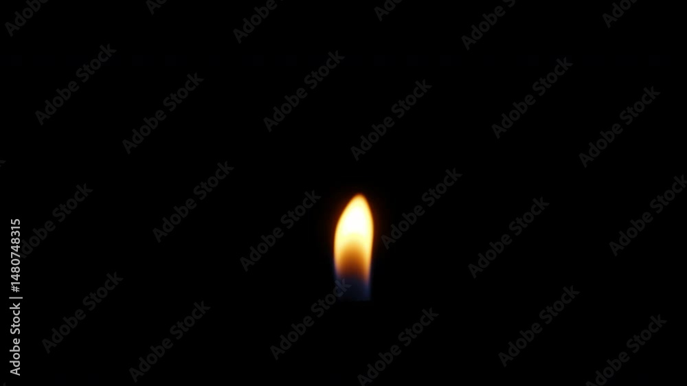 Lighter sparks and flame, flame stay in the frame so there is no clipping at the edges, prekeyed with alpha channel
