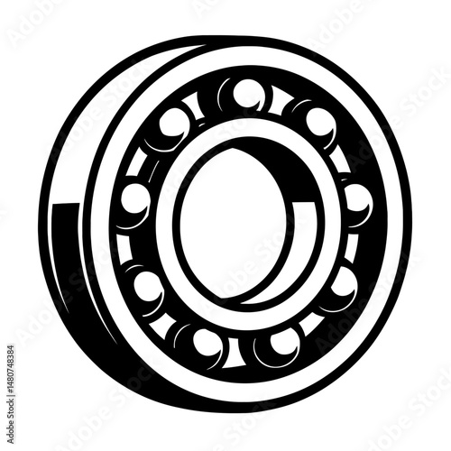 The Heart of Motion: An Illustration Featuring a Ball Bearing, Representing Mechanical Support, Smoothness, Efficiency, Or The Fundamental Component Enabling Rotation And Reducing Wear