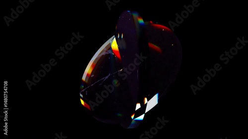 Glass circle composition. Computer generated 3d render