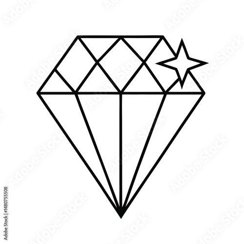 diamond on white background