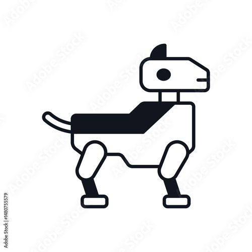 Robot Dog Vector icon