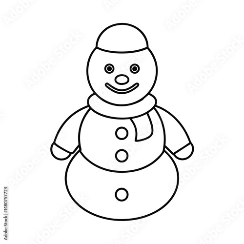 snowman isolated on white