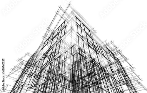  Architectural building 3d rendering