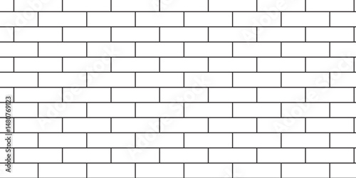 white brick wall texture and solid bricks seamless pattern background.	