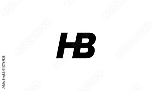 HB initial letters, monogram logo