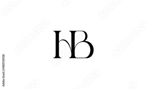 HB initial letters, monogram logo