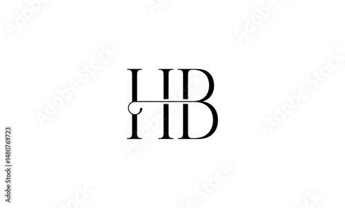 HB initial letters, monogram logo