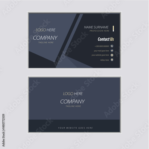  Clean professional business card template, visiting card, business card card design . double sided business card template modern and clean style . flat 