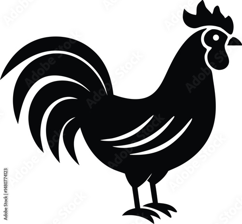 rooster mascot chicken vector illustration