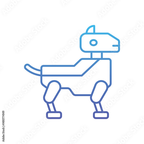 Robot Dog Vector icon