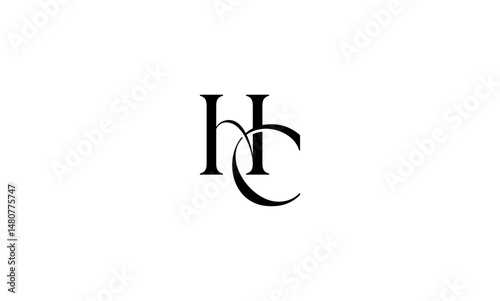 HC initial letter, monogram logo