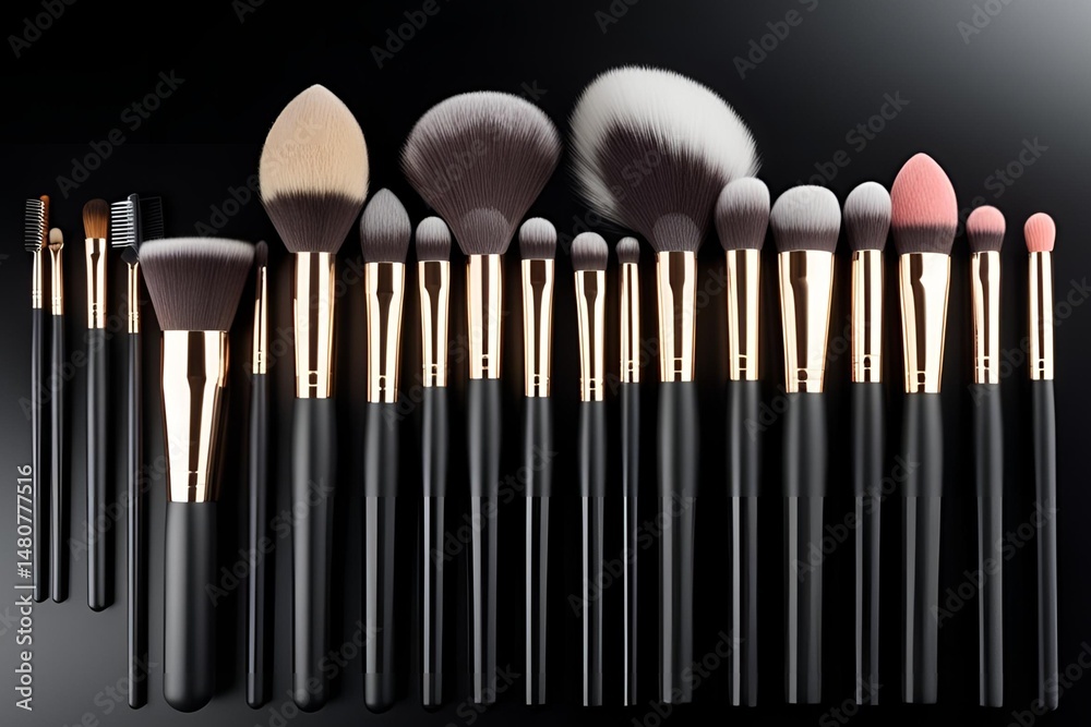 make up brushes isolated on solid background make up brushes isolated on solid background