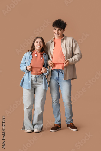 Young beautiful couple in s...