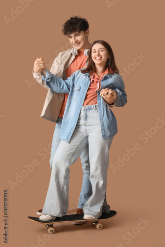 Young beautiful couple in s...