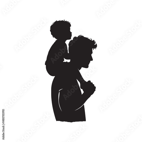 father and son silhouette