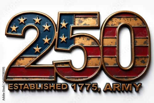 Celebrating 250 Years of U.S. Army - Metallic 