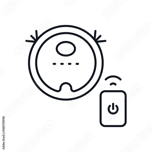 Robot Vacuum Vector icon
