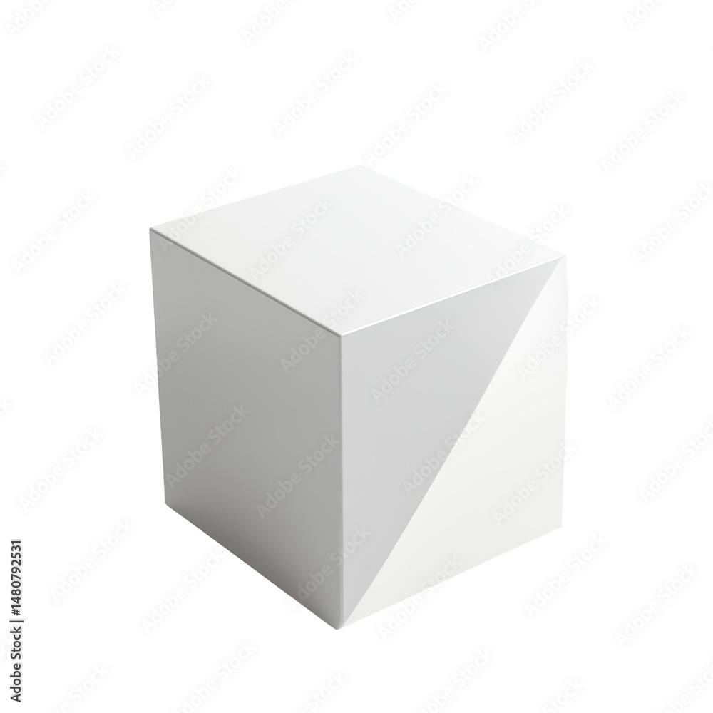 Minimalist White Cube Object for Modern Interior Design and Decorative Use on transparent background Minimalist White Cube Object for Modern Interior Design and Decorative Use on transparent background