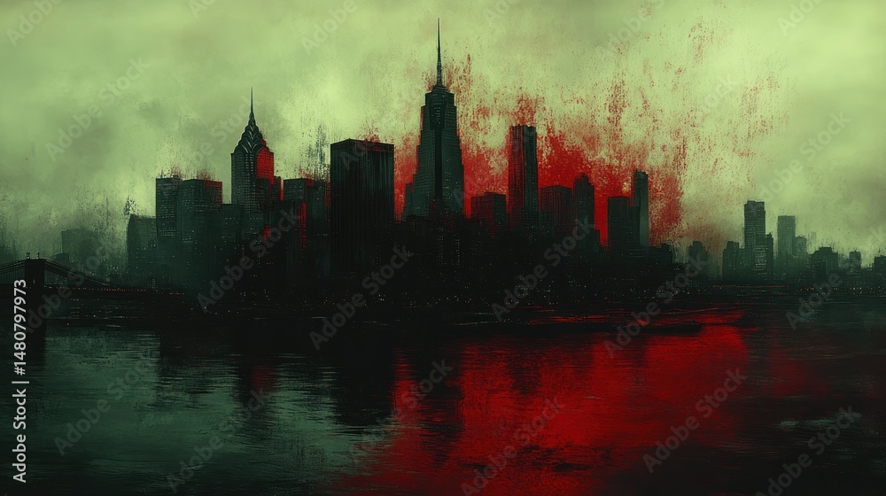 Fototapeta premium Post-Apocalyptic Cityscape