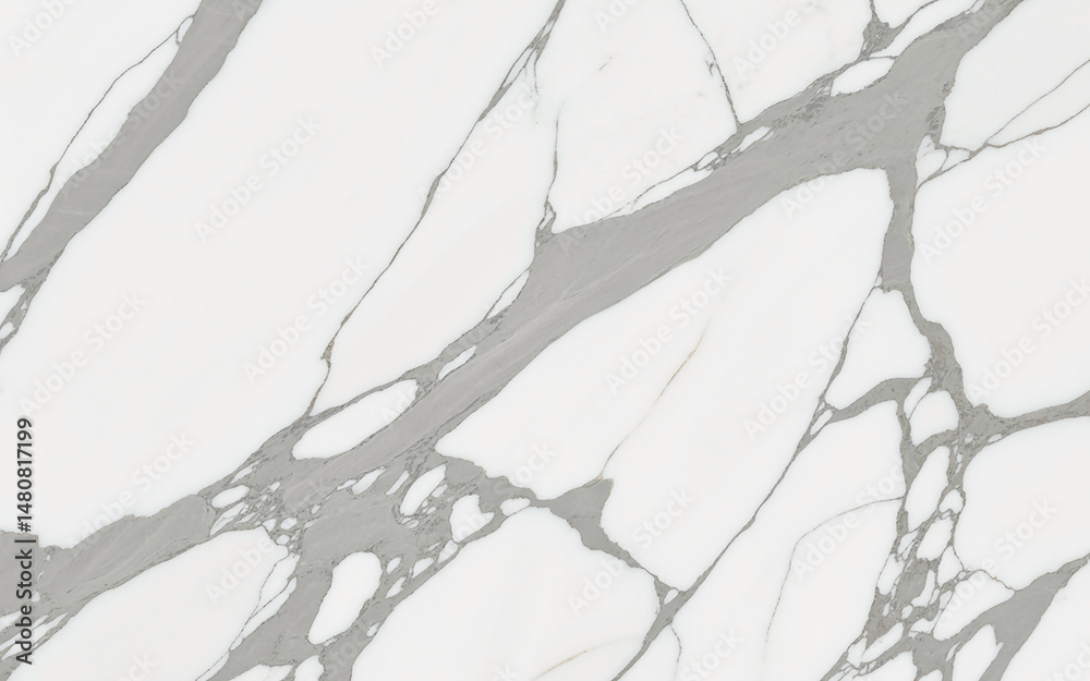 Obraz premium Statuario Marble with Crisp White Base and Dramatic Gray Veins