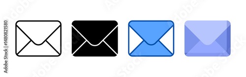 Email icon set bundle. Multi style icon collection perfect for websites, apps, and presentations. Simple vector icon collection
