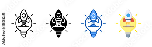 Startup icon set bundle. Multi style icon collection perfect for websites, apps, and presentations. Simple vector icon collection