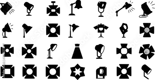 set of Spotlight icons collection vector illustration design
