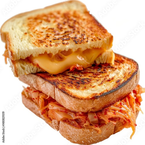 Kimchi grilled cheese isolated on transparent background