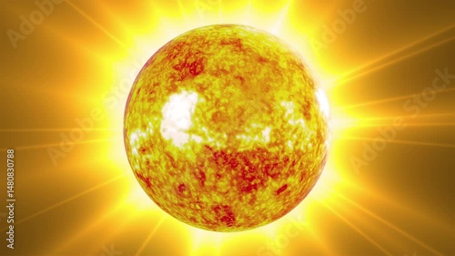 Abstract bright sun. Computer generated 3d render