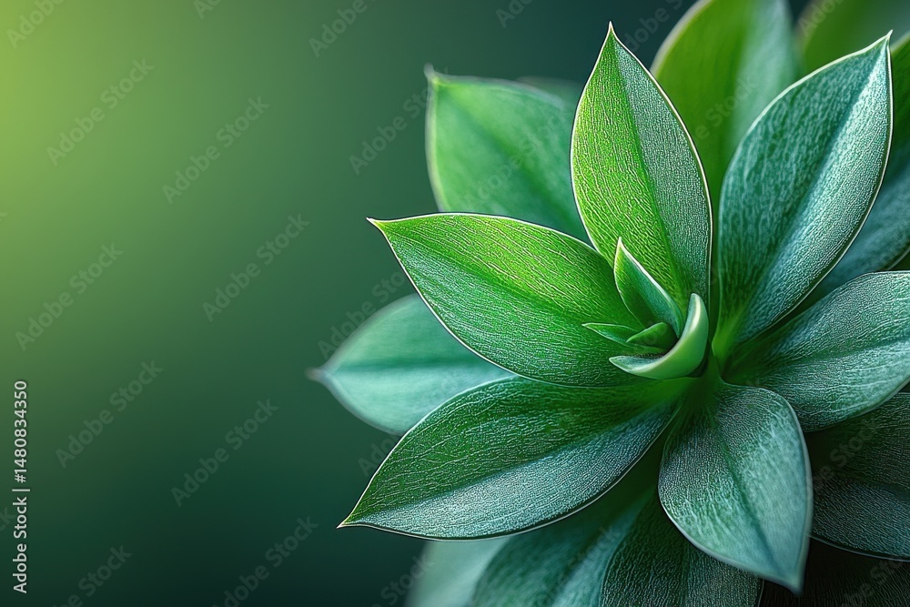 Close-up of succulent plant with dew drops highlighting nature's intricate details