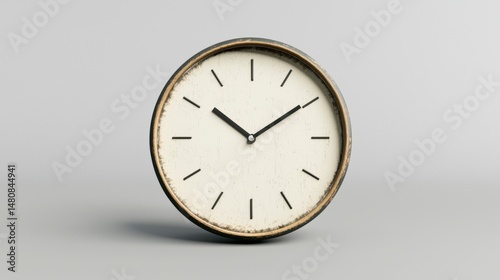 Wallpaper Mural A white clock with black hands and a black frame. Torontodigital.ca