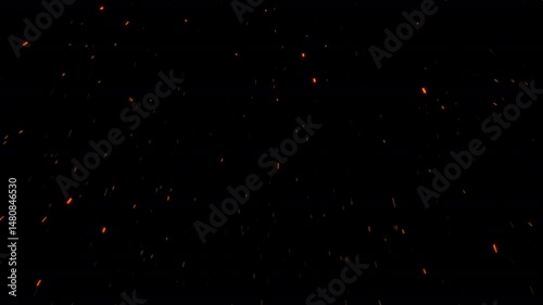 Cinematic Falling Fire Particle Overlay #1-2