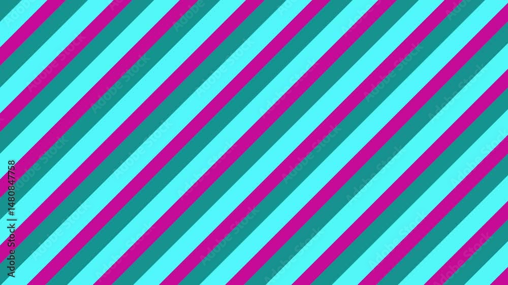 Diagonal Stripes Teal Pink Pattern.