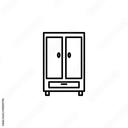 cupboard icon. Elements of furniture icon. vector illustration for websites, web design, mobile app, info graphic on white background
